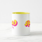 Coloré Retro Tante Nom personnalisé Mug (Centre)