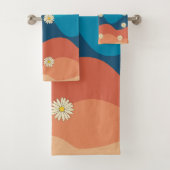 Coloré Retro Waves & Daisies Motif (En situation)