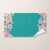 Coloré, Romantique, Aquarelle Fleurs (Serviette à main)