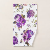Coloré, Romantique, Motif floral (Serviette à main)