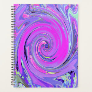 Coloré rose chaud et violet Boho Hippie Swirl