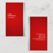 Coloré rouge gris Carte de visite attrayant (Devant / Derrière)