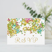 Coloré RSVP Gold Star Glittery Confetti (Debout devant)