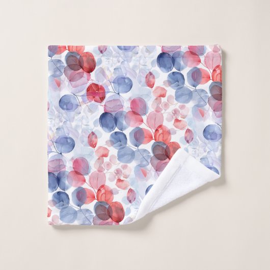 Coloré Rustique Eucalyptus Feuilles d'aquarelle (Gant de toilette)