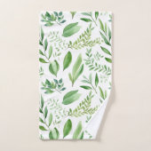 Coloré Rustique Eucalyptus Feuilles d'aquarelle (Serviette à main)