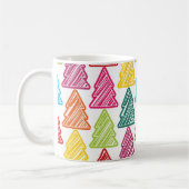 Coloré Sketchy Arbres de Noël Mug (Gauche)