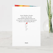 Coloré Social Distances Mots Carte de voeux (Dos)