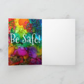Coloré Social Distances Mots Carte de voeux (Intérieur)
