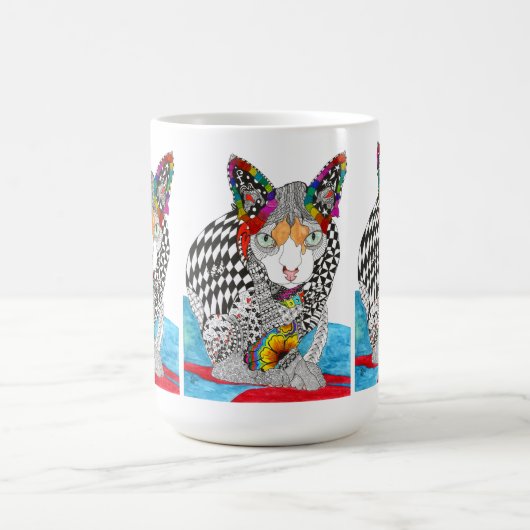 Coloré Sphynx Chat Mug (Centre)