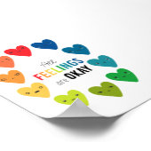 Coloré Tous les sentiments sont OK affiche (Coin)