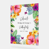 Coloré tropical Floral Frosted Mariage Bienvenue (Angle)