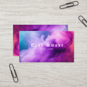 Coloré Violet Fumée Vape Boutique Carte de visite