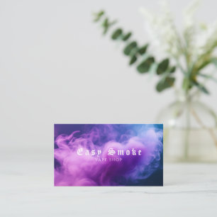 Coloré Violet Fumée Vape Boutique Carte de visite