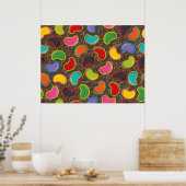 Coloré Whimsical Retro Fun Jellybean Poster Pop (Cuisine)