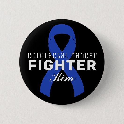 Colorectale kanker Zwarte Button (Voorkant)