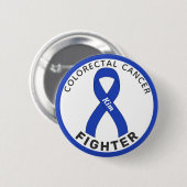 Colorectale kankerbestrijder witte Button (Voorkant /achterkant)