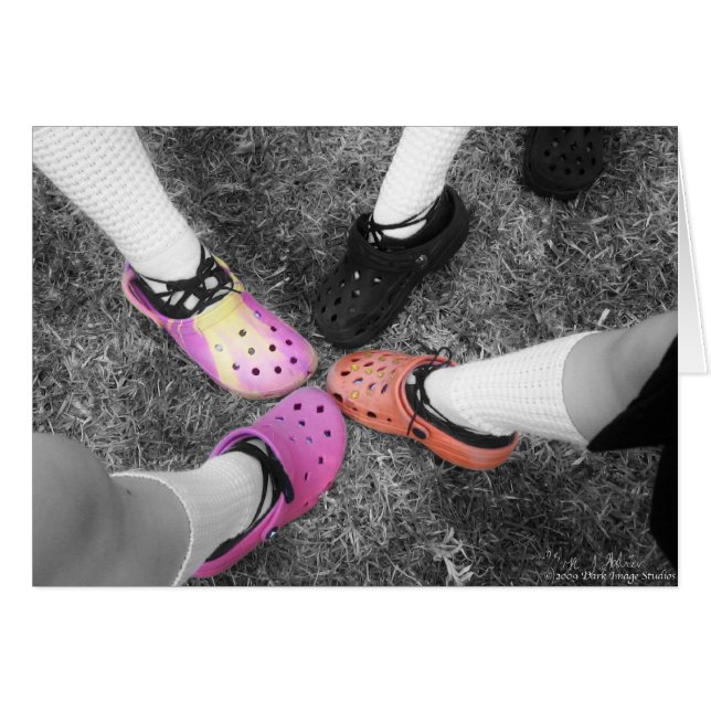 Colored Crocs & Soft Showkaart (Voorkant Horizontaal)