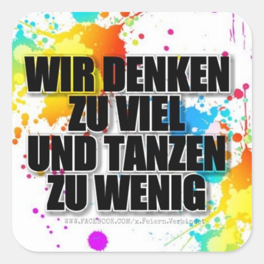Colored Feiern Verbindet Sticker (Voorkant)
