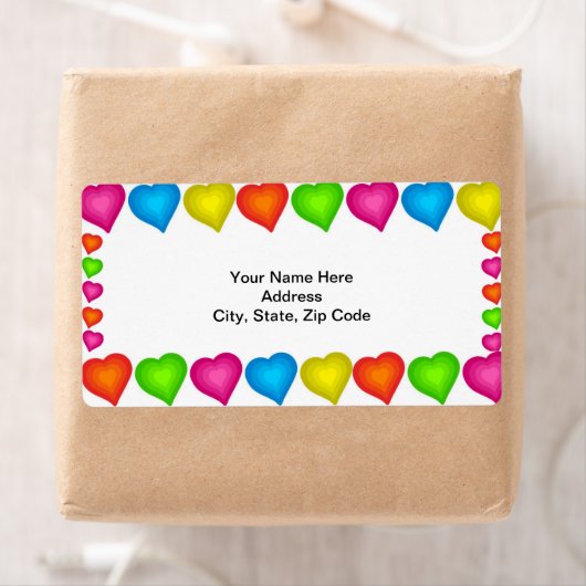 Colored Hearts Labels (Insitu)