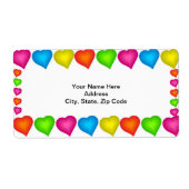 Colored Hearts Labels (Voorkant)