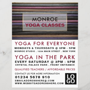 Colored Incense, Yoga Class Adverteren Flyer