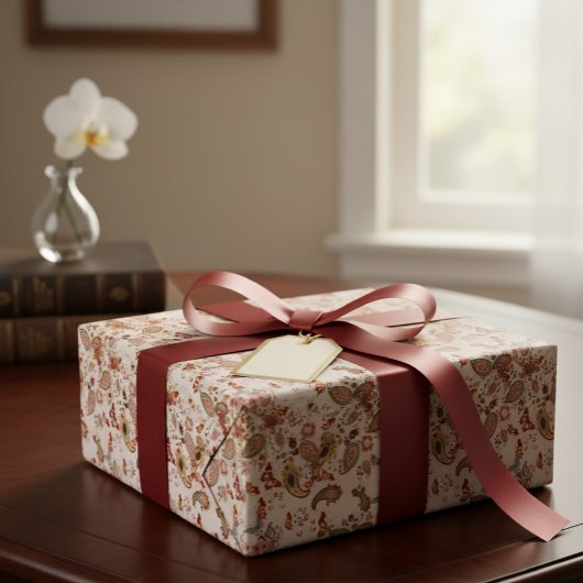 Colored paisley patterned wrapping paper cadeaupapier