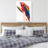Colored Parrot Canvas Afdruk (Insitu (Slaapkamer))