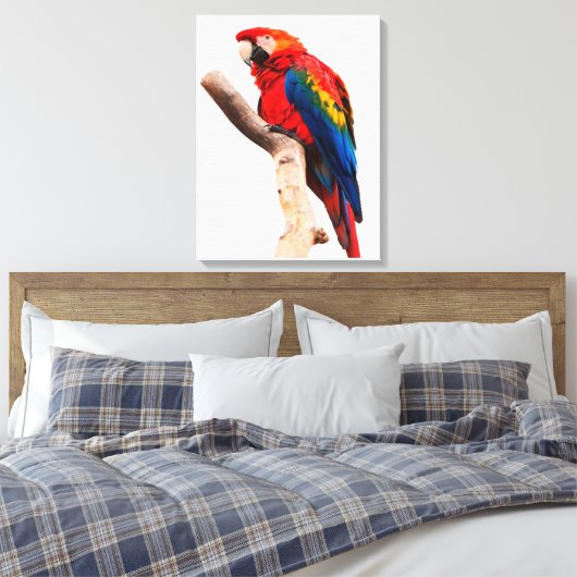 Colored Parrot Canvas Afdruk (Insitu (Slaapkamer))