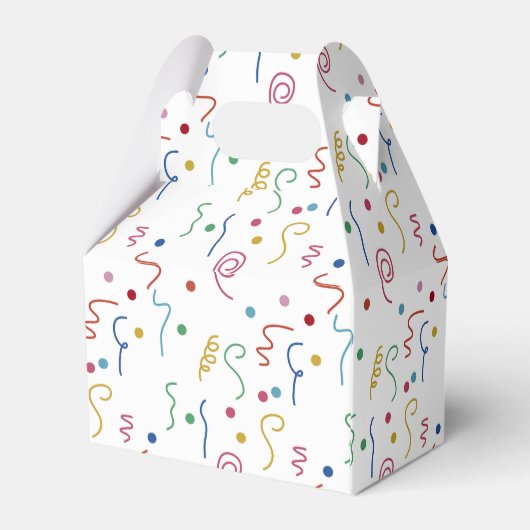 Colored Party Confetti Pattern Bedankdoosjes (Achterkant)