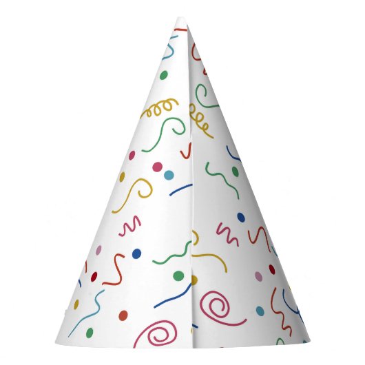 Colored Party Confetti Pattern Feesthoedjes (Achterkant)