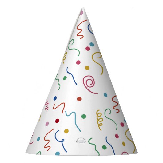 Colored Party Confetti Pattern Feesthoedjes (Links)