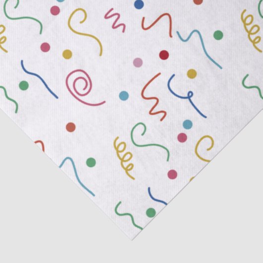 Colored Party Confetti Pattern Tissuepapier (Detail)