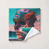 Colored Skull Head Bad Handdoek (Wasdoekje)