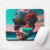 Colored skull head muismat (Met muis)