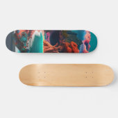 Colored skull head skateboard (Horizontaal)