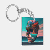 Colored skull head sleutelhanger (Voorkant Links)