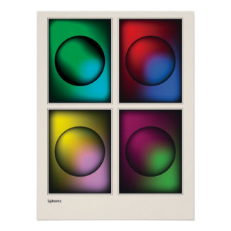 Colored Spheres Perfect Poster