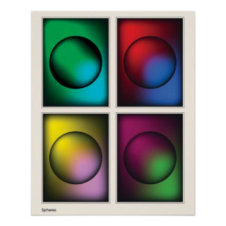 Colored Spheres Perfect Poster