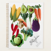 Colorée Crochet Légumes Champignons Nom du collage (Devant)