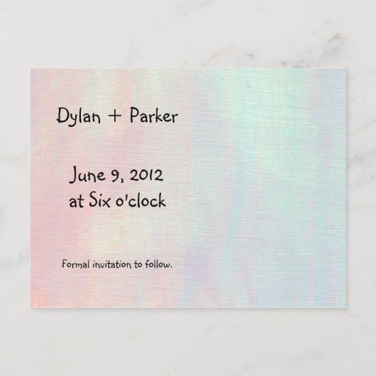 Colorée Enregistrer la date carte postale (personn (Dos)