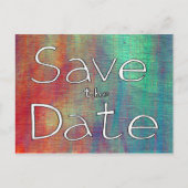 Colorée Enregistrer la date carte postale (personn (Devant)