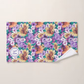 Colorée fleurs d'été collage motif (Serviette à main)