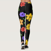 Colorée Florale Accentuation Leggings (Dos)