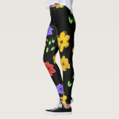 Colorée Florale Accentuation Leggings (Gauche)