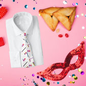 Colorée Grogger Hébreu Happy Purim Cravate