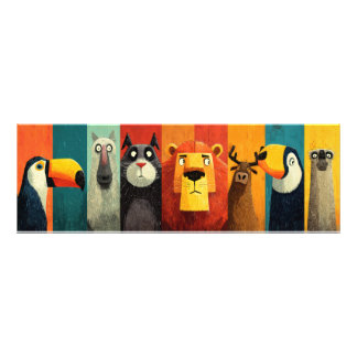 Colorée Jungle Friends Poster animal