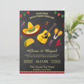 Colorée mexicaine Fiesta Faire-part de mariage (Debout devant)