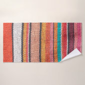 Colorée mexicaine, style péruvien surface de tapis (Serviette de bain)