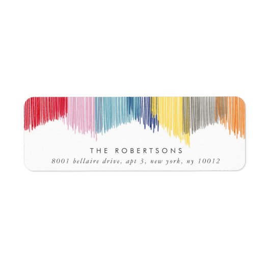 Colorée moderne Fringe Retourner les étiquettes d' (Devant)