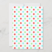 Colorée Polka Dot Fête Invitation (Dos)